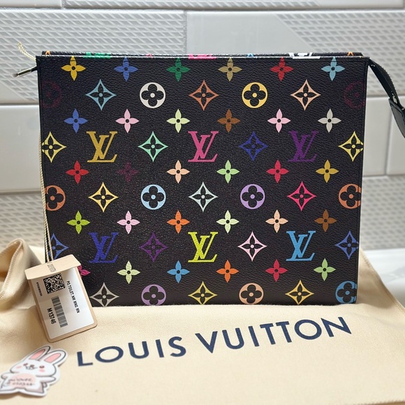 Louis Vuitton Accessories - New Authentic Louis Vuitton x Takashi Murakami Black Multicolor Toiletry Pouch